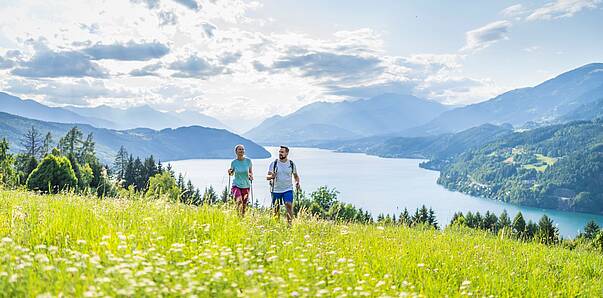 Blühende Almwiesen und schroffe Felsen säumen den Via Paradiso Wanderweg © Gert Perauer_MBN Tourismus