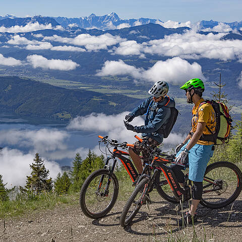 Mit dem E-Bike bis über dei Wolken ©Reuther_MBN Tourismus