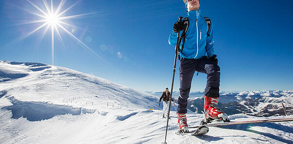 Skitouren in Kärnten am Falkert in der Hundsscharte © Tine Steinthaler_MBN Tourismus
