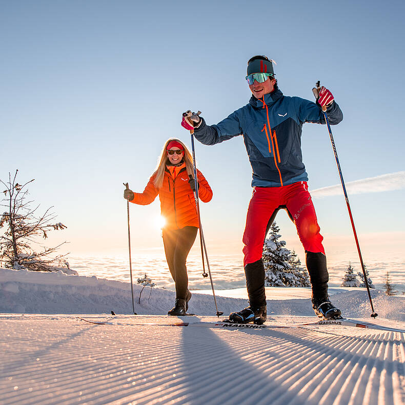 Abseits der Piste langlaufen © Christoph_Rossmann_MBN Tourismus