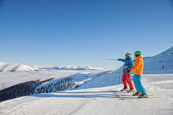 Bad Kleinkirchheim Pistenkilometer: 11 km blaue, 84 km rote und 8 km Pisten © Mathias Prägant_MBN Tourismus