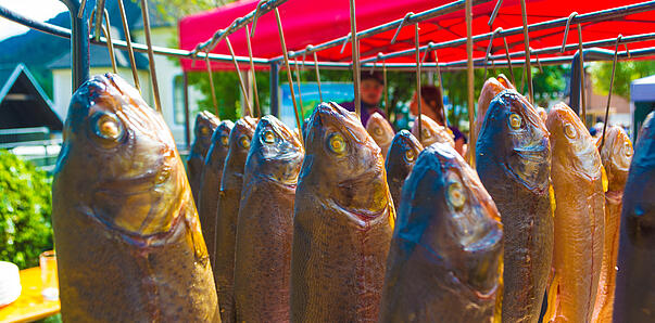 Gebratener Fisch am Fischfest in Feld am See © Michael Plakolb